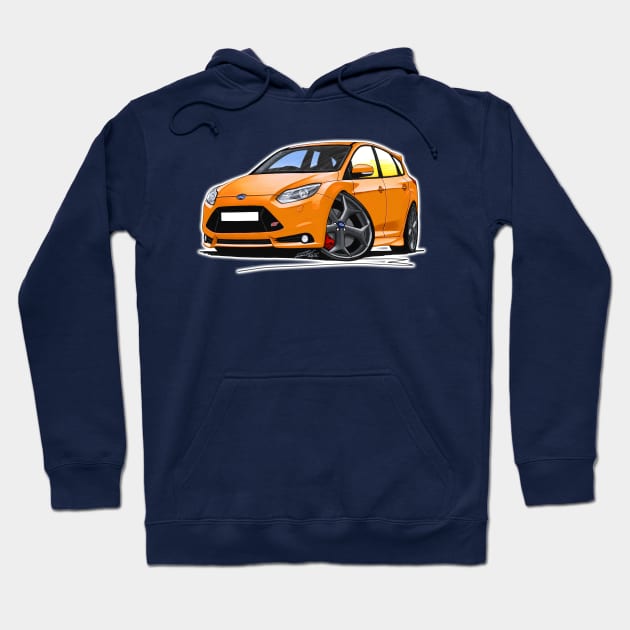 Ford Focus (Mk3) ST Orange Hoodie by y30man5